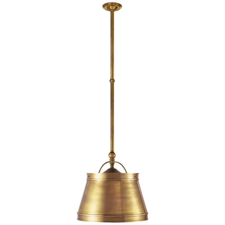 Skye Single Shop Light-Visual Comfort-VISUAL-CHC 5101AB-AB-PendantsAntique-Burnished Brass-1-France and Son