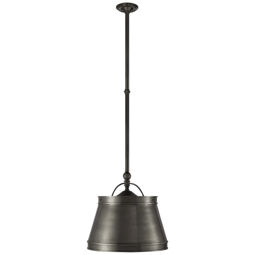 Skye Single Shop Light-Visual Comfort-VISUAL-CHC 5101BZ-BZ-PendantsBronze-3-France and Son