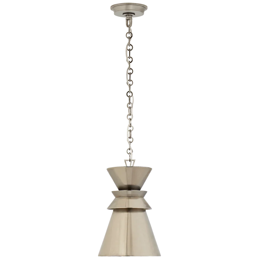 Alba Stacked Pendant-Visual Comfort-VISUAL-CHC 5240AN-AN-PendantsSmall-Antique Nickel with Antique Nickel Shade-9-France and Son