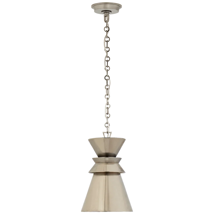 Alba Stacked Pendant-Visual Comfort-VISUAL-CHC 5240AN-AN-PendantsSmall-Antique Nickel with Antique Nickel Shade-9-France and Son