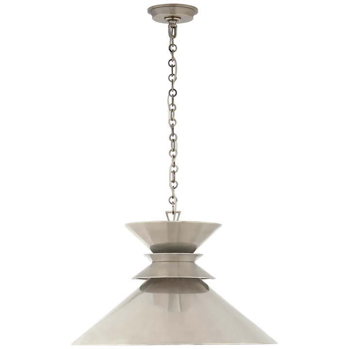 Alba Stacked Pendant-Visual Comfort-VISUAL-CHC 5245AN-AN-PendantsAntique Nickel with Antique Nickel Shade-3-France and Son