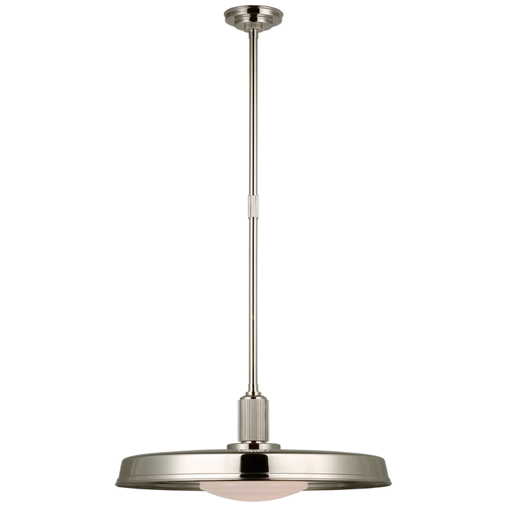 Rodey 24" Factory Pendant-Visual Comfort-VISUAL-CHC 5302PN-WG-PendantsPolished Nickel-White Glass-1-France and Son