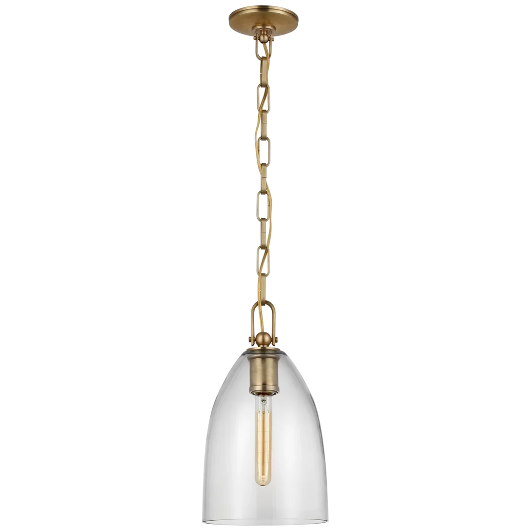 Andreas Medium Pendant-Visual Comfort-VISUAL-CHC 5425AB-CG-PendantsAntique-Burnished Brass-Clear Glass-1-France and Son