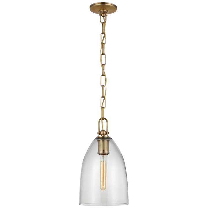 Andreas Medium Pendant-Visual Comfort-VISUAL-CHC 5425AB-CG-PendantsAntique-Burnished Brass-Clear Glass-1-France and Son