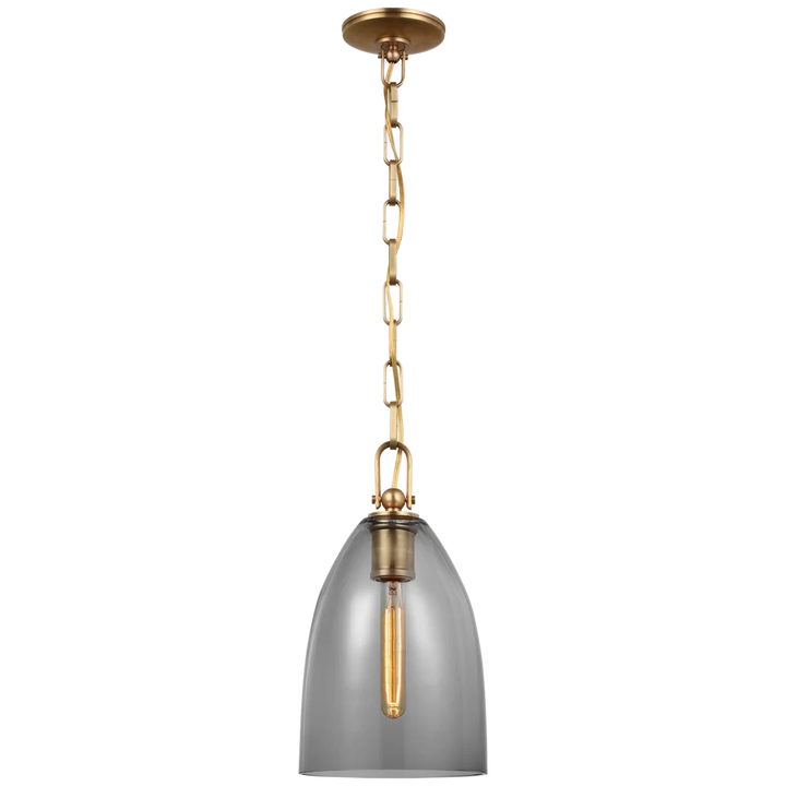 Andreas Medium Pendant-Visual Comfort-VISUAL-CHC 5425AB-SMG-PendantsAntique-Burnished Brass-Smoked Glass-2-France and Son