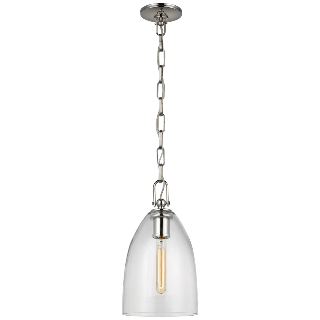 Andreas Medium Pendant-Visual Comfort-VISUAL-CHC 5425PN-CG-PendantsPolished Nickel-Clear Glass-4-France and Son