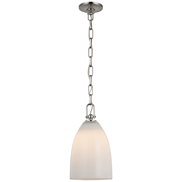 Andreas Medium Pendant-Visual Comfort-VISUAL-CHC 5425PN-WG-PendantsPolished Nickel-White Glass-6-France and Son