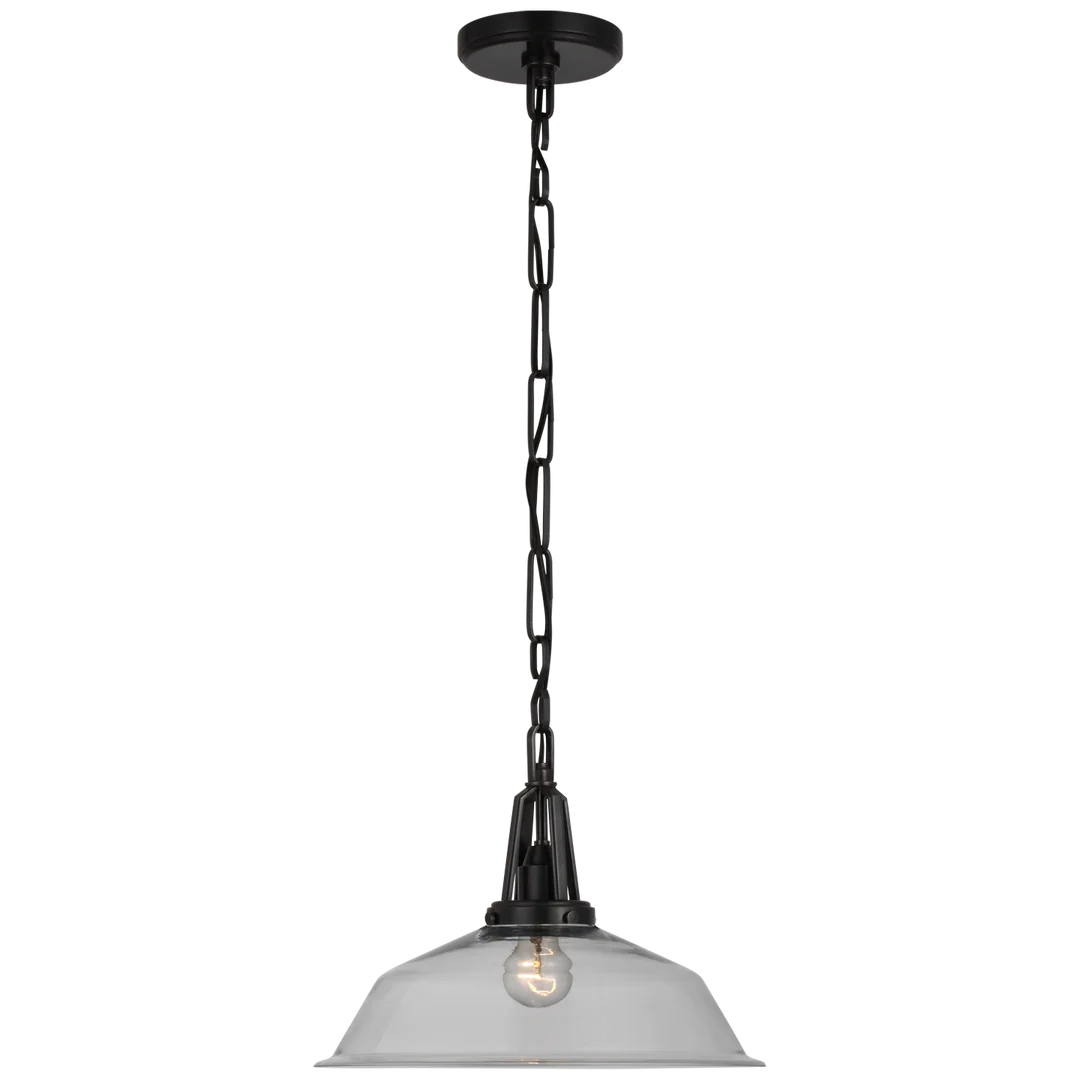 Laurel 14" Pendant-Visual Comfort-VISUAL-CHC 5461BZ-CG-PendantsBronze-Clear Glass-5-France and Son