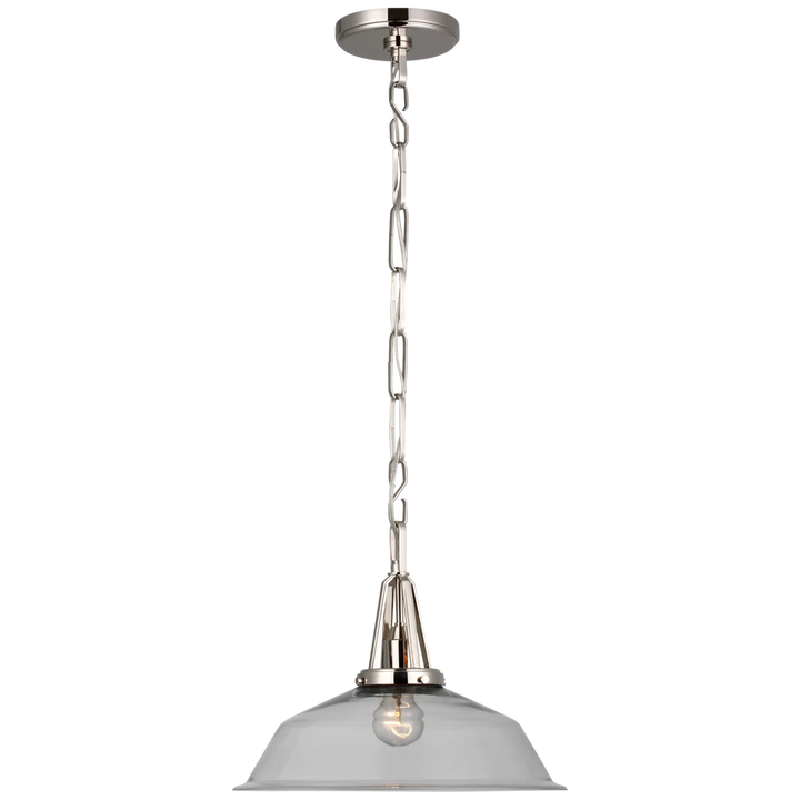 Laurel 14" Pendant-Visual Comfort-VISUAL-CHC 5461PN-CG-PendantsPolished Nickel-Clear Glass-8-France and Son