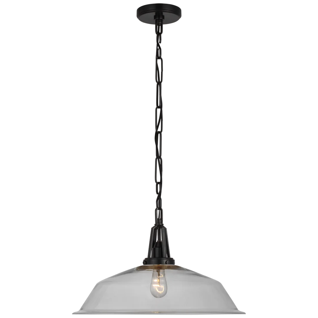 Laurel 20" Pendant-Visual Comfort-VISUAL-CHC 5462BZ-CG-PendantsBronze-Clear Glass-5-France and Son