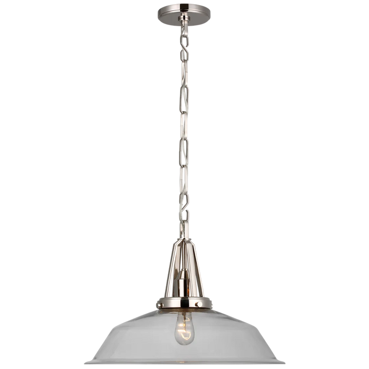 Laurel 20" Pendant-Visual Comfort-VISUAL-CHC 5462PN-CG-PendantsPolished Nickel-Clear Glass-8-France and Son