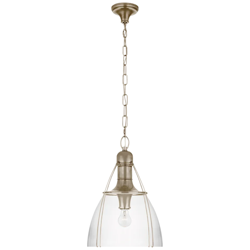 Patrick 18" Pendant-Visual Comfort-VISUAL-CHC 5476AN-CG-PendantsAntique Nickel With Clear Glass-3-France and Son