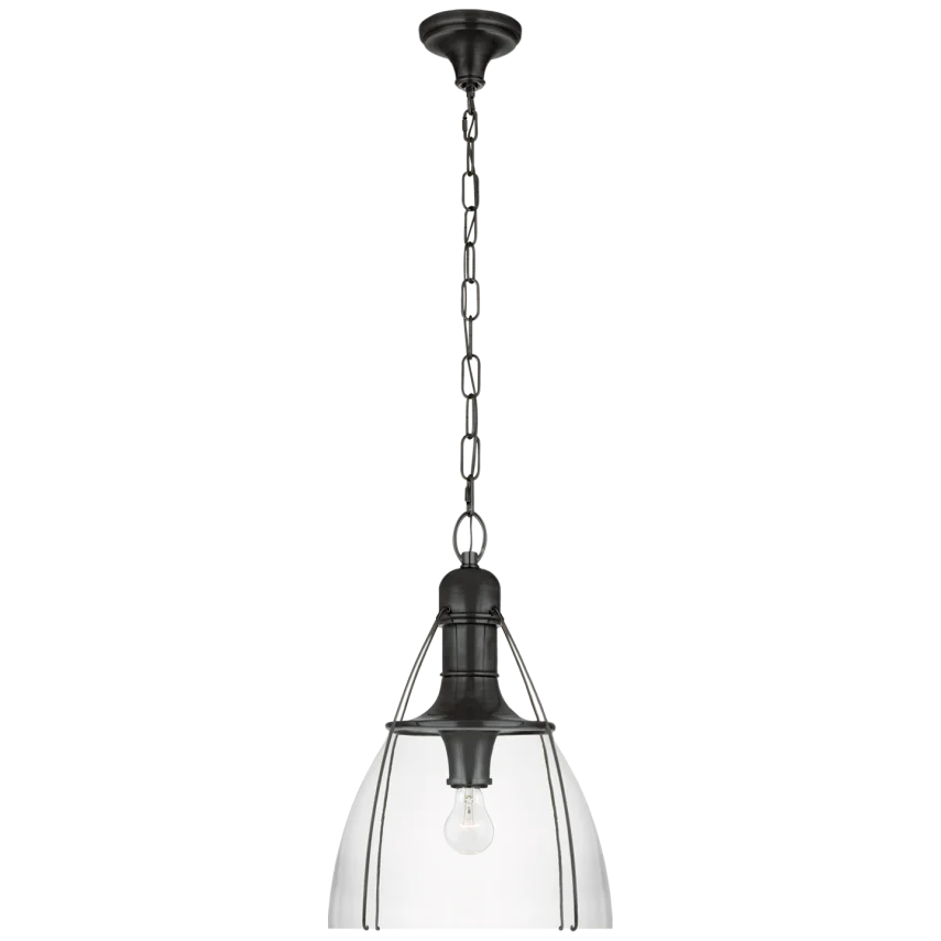 Patrick 18" Pendant-Visual Comfort-VISUAL-CHC 5476BZ-CG-PendantsBronze With Clear Glass-5-France and Son