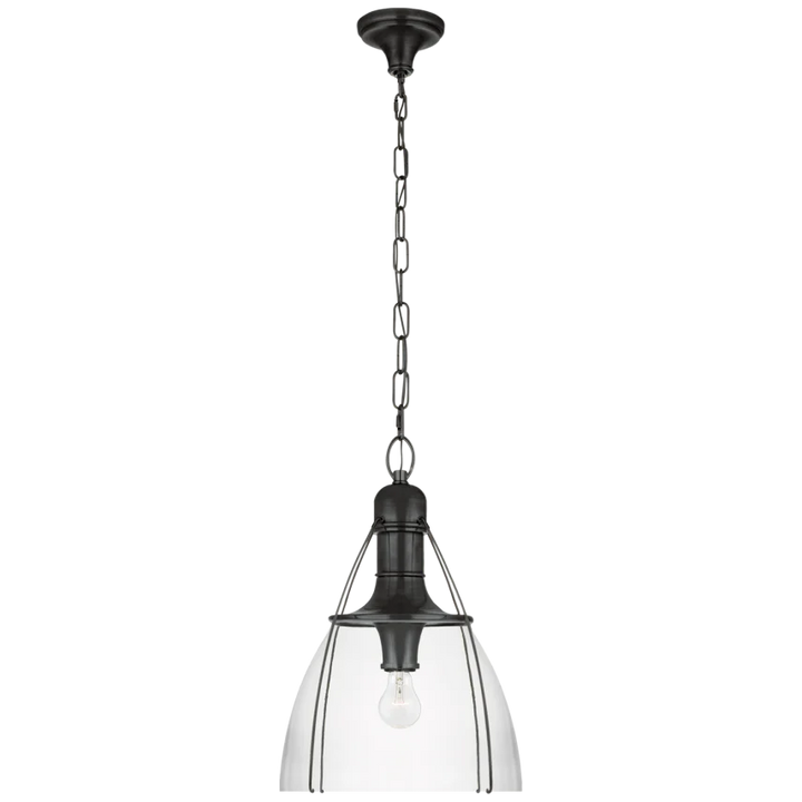 Patrick 18" Pendant-Visual Comfort-VISUAL-CHC 5476BZ-CG-PendantsBronze With Clear Glass-5-France and Son