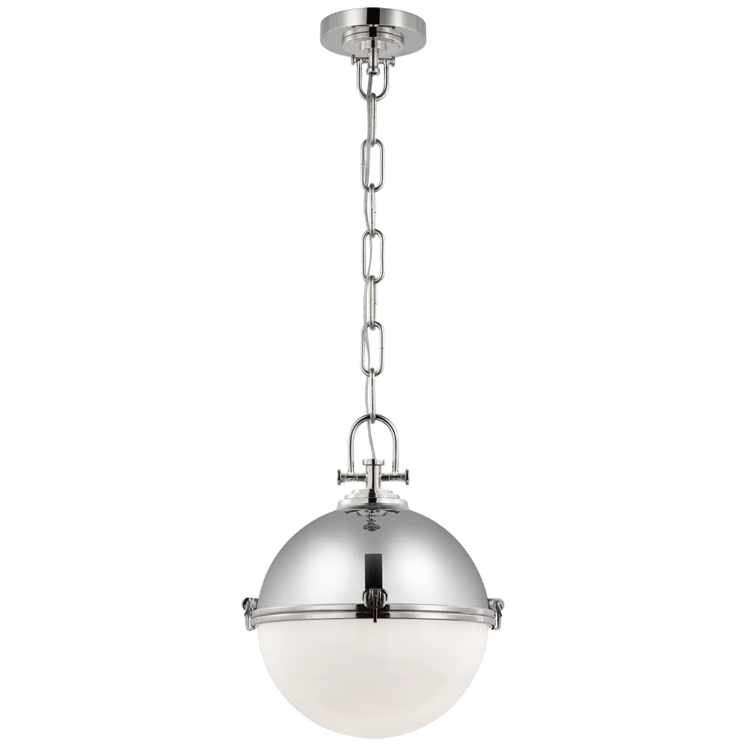 Aden Large Globe Pendant-Visual Comfort-VISUAL-CHC 5490PN-WG-PendantsPolished Nickel-4-France and Son