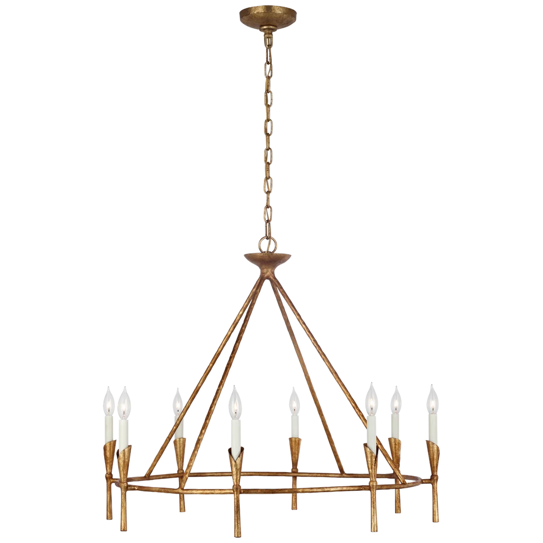 Alden Large Ring Chandelier-Visual Comfort-VISUAL-CHC 5505GI-ChandeliersGilded Iron-2-France and Son