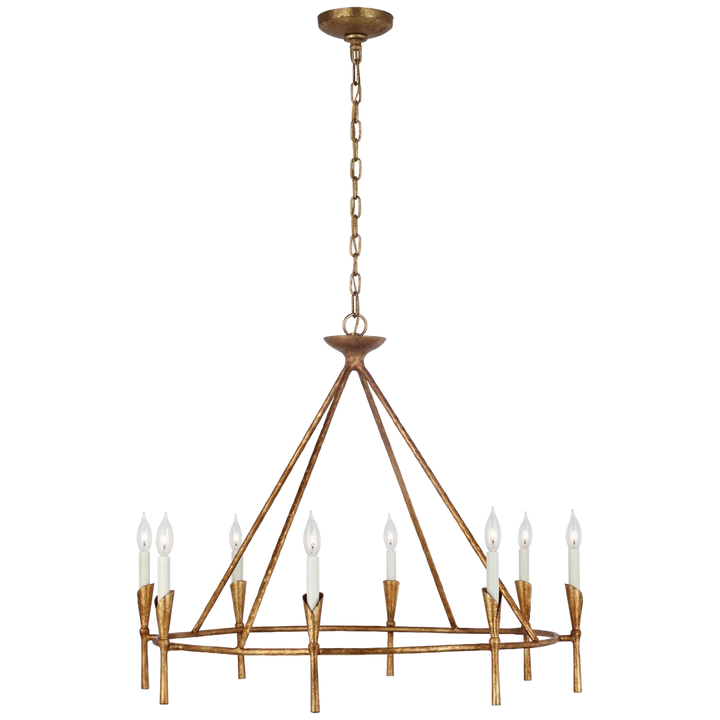 Alden Large Ring Chandelier-Visual Comfort-VISUAL-CHC 5505GI-ChandeliersGilded Iron-2-France and Son
