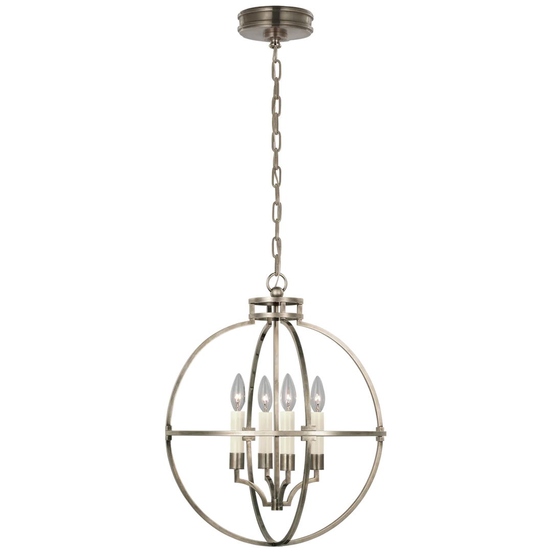 Lexy Globe Lantern-Visual Comfort-VISUAL-CHC 5516AN-ChandeliersAntique Nickel/18"-6-France and Son