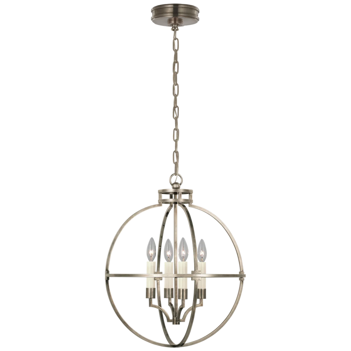 Lexy Globe Lantern-Visual Comfort-VISUAL-CHC 5516AN-ChandeliersAntique Nickel/18"-6-France and Son