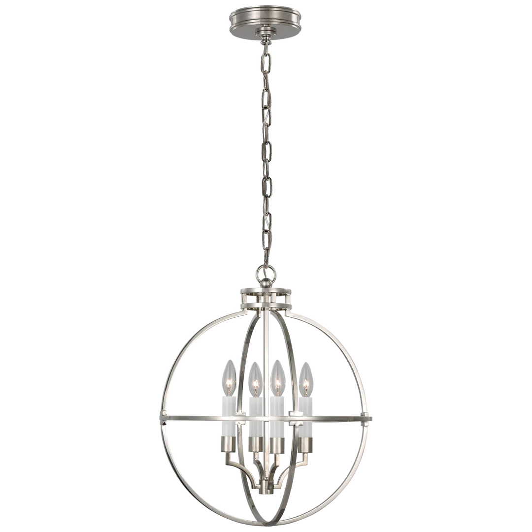 Lexy Globe Lantern-Visual Comfort-VISUAL-CHC 5516PN-ChandeliersPolished Nickel/18"-8-France and Son