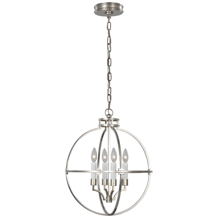 Lexy Globe Lantern-Visual Comfort-VISUAL-CHC 5516PN-ChandeliersPolished Nickel/18"-8-France and Son