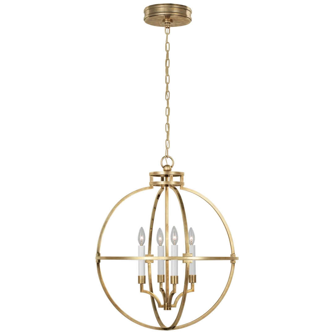 Lexy Globe Lantern-Visual Comfort-VISUAL-CHC 5517AB-ChandeliersAntique-Burnished Brass/24"-1-France and Son