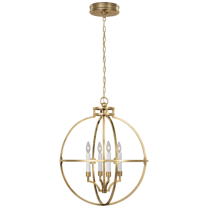 Lexy Globe Lantern-Visual Comfort-VISUAL-CHC 5517AB-ChandeliersAntique-Burnished Brass/24"-1-France and Son