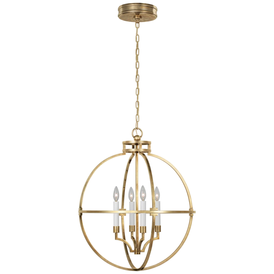 Lexy Globe Lantern-Visual Comfort-VISUAL-CHC 5517AB-ChandeliersAntique-Burnished Brass/24"-1-France and Son