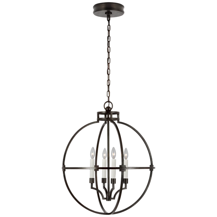 Lexy Globe Lantern-Visual Comfort-VISUAL-CHC 5517AI-ChandeliersAged Iron/24"-9-France and Son