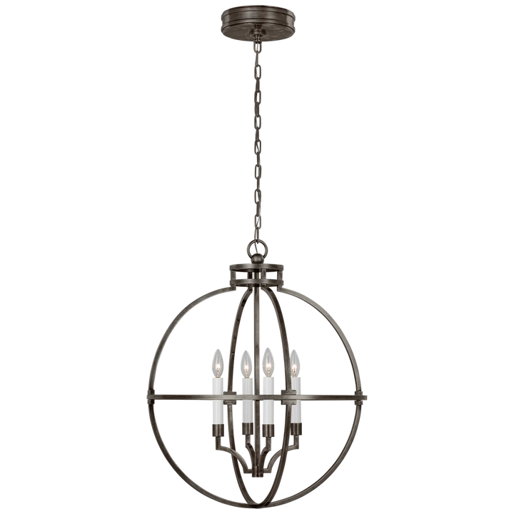 Lexy Globe Lantern-Visual Comfort-VISUAL-CHC 5517BZ-ChandeliersBronze/24"-3-France and Son