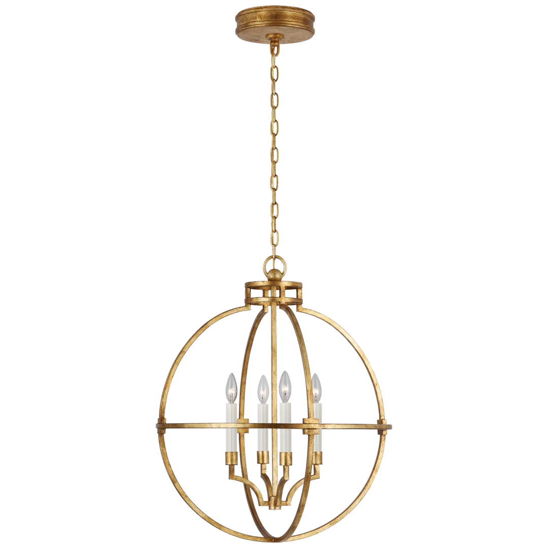 Lexy Globe Lantern-Visual Comfort-VISUAL-CHC 5517GI-ChandeliersGilded Iron/24"-10-France and Son