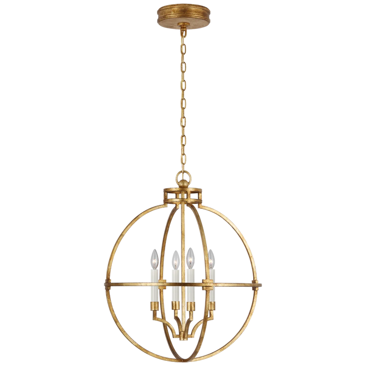 Lexy Globe Lantern-Visual Comfort-VISUAL-CHC 5517GI-ChandeliersGilded Iron/24"-10-France and Son