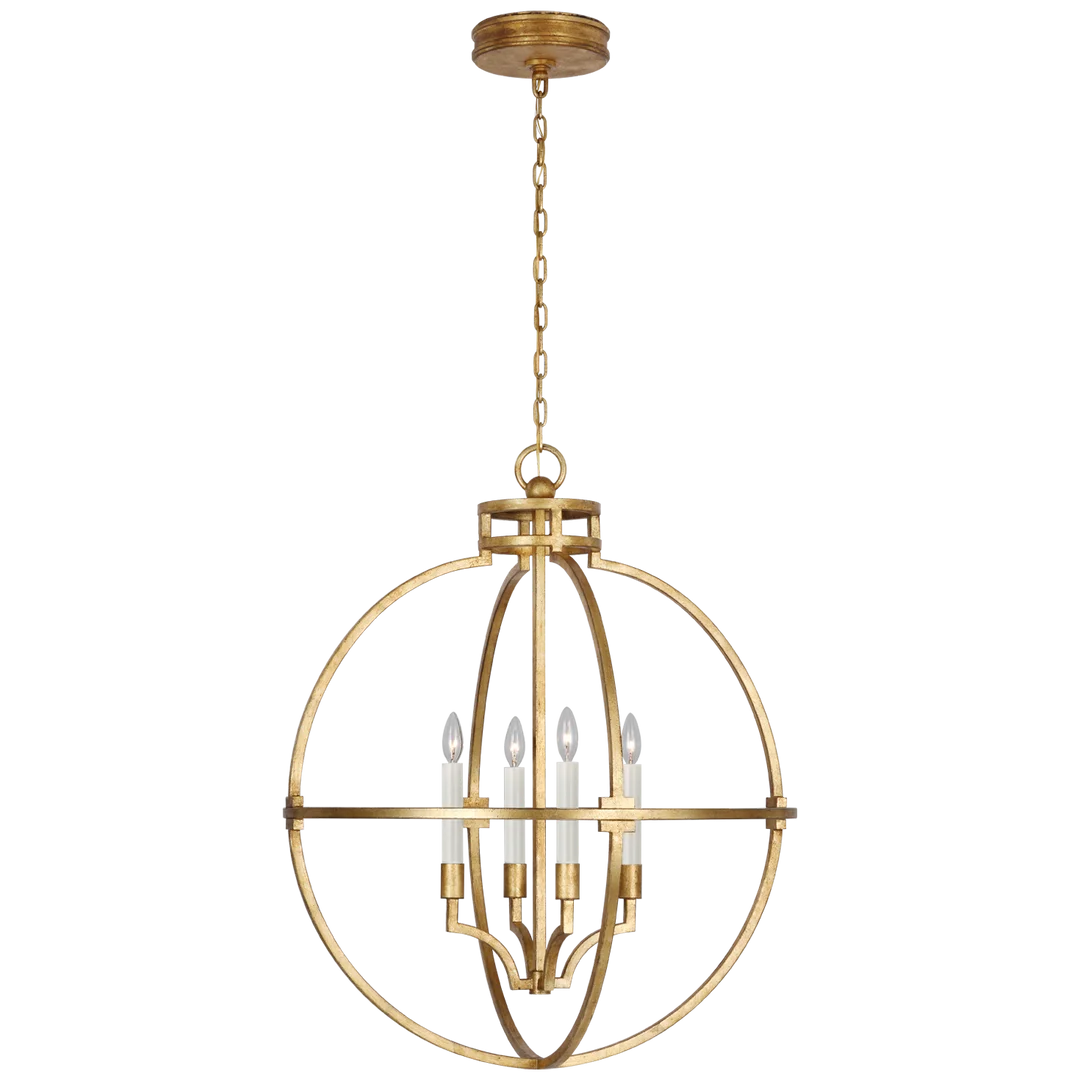 Lexy Globe Lantern-Visual Comfort-VISUAL-CHC 5518GI-ChandeliersGilded Iron/30"-5-France and Son