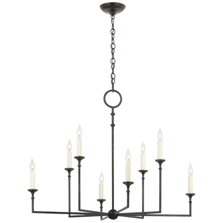 Ronny X-Large 8-Light Chandelier-Visual Comfort-VISUAL-CHC 5702AI-Chandeliers-1-France and Son