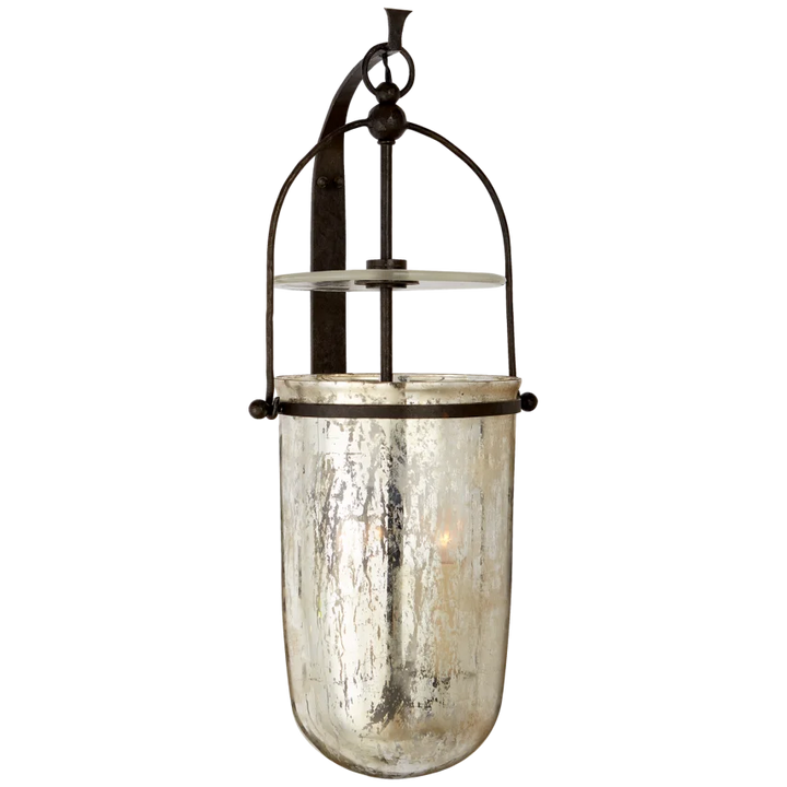 Lorde Medium Sconce-Visual Comfort-VISUAL-CHD 2270AI-MG-Wall LightingAged Iron-Antiqued Mercury Glass-1-France and Son