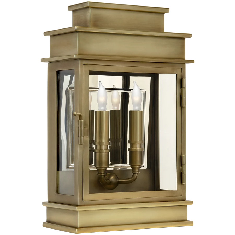 Liony Lantern Short-Visual Comfort-VISUAL-CHD 2908AB-Wall LightingAntique-Burnished Brass-1-France and Son