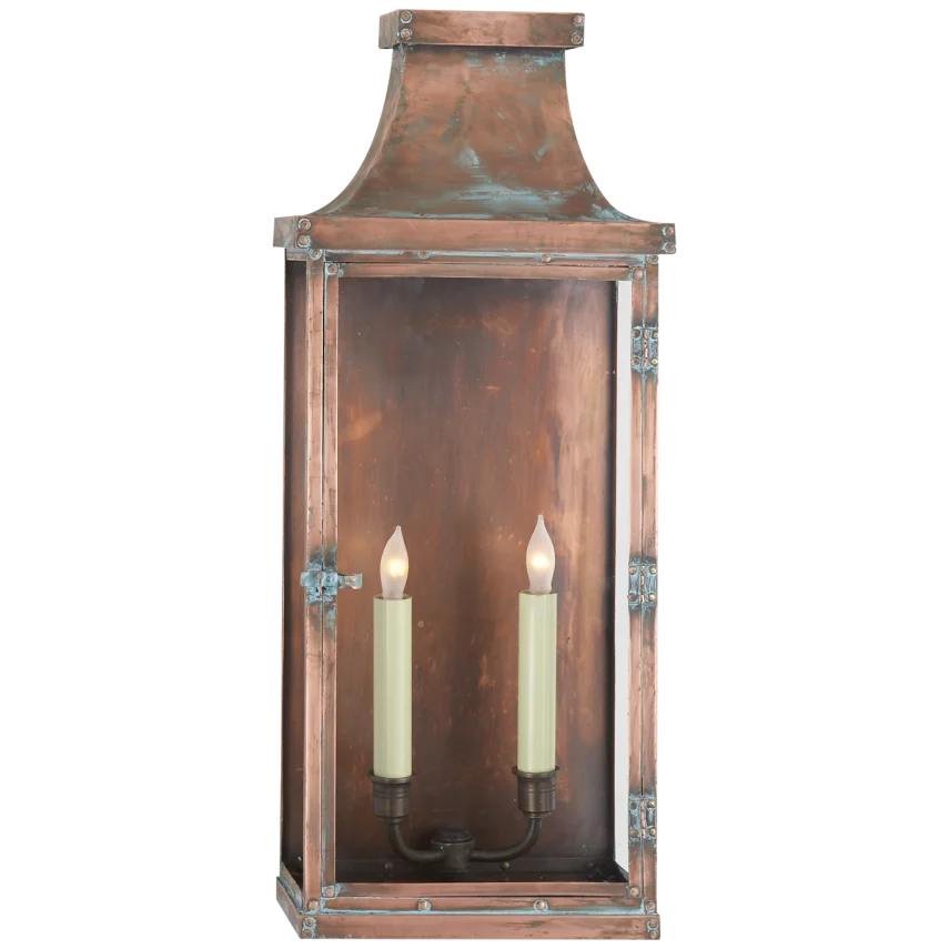 Bedly Wide Tall 3/4 Lantern-Visual Comfort-VISUAL-CHO 2157NC-Wall Lighting-1-France and Son