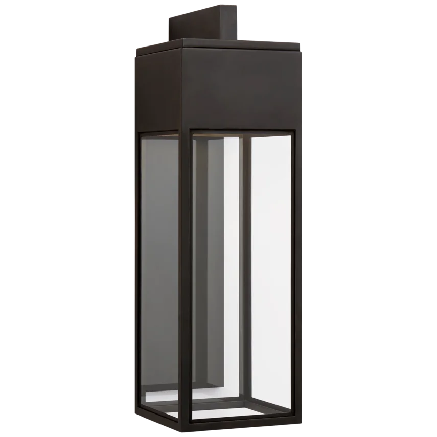 Ivanna Large Bracketed Wall Lantern-Visual Comfort-VISUAL-CHO 2442BZ-CG-Outdoor Lanterns-1-France and Son