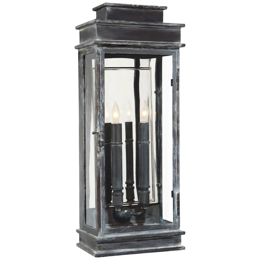 Lily Lantern Tall-Visual Comfort-VISUAL-CHO 2910WZ-Wall LightingWeathered Zinc-3-France and Son