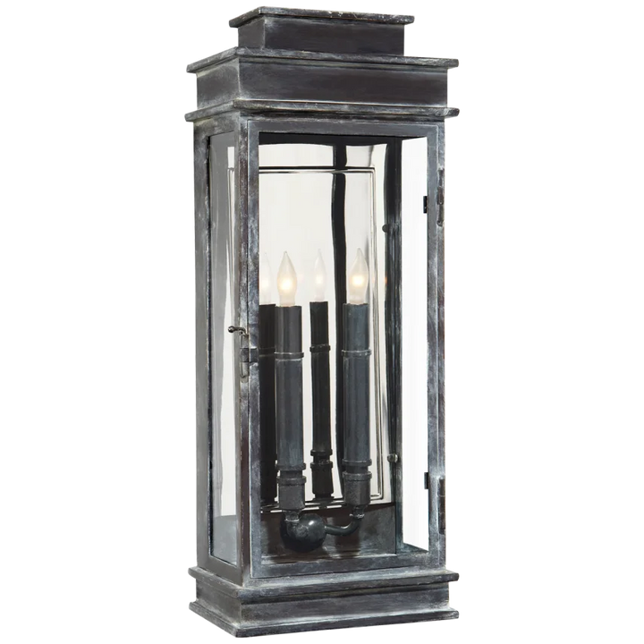 Lily Lantern Tall-Visual Comfort-VISUAL-CHO 2910WZ-Wall LightingWeathered Zinc-3-France and Son