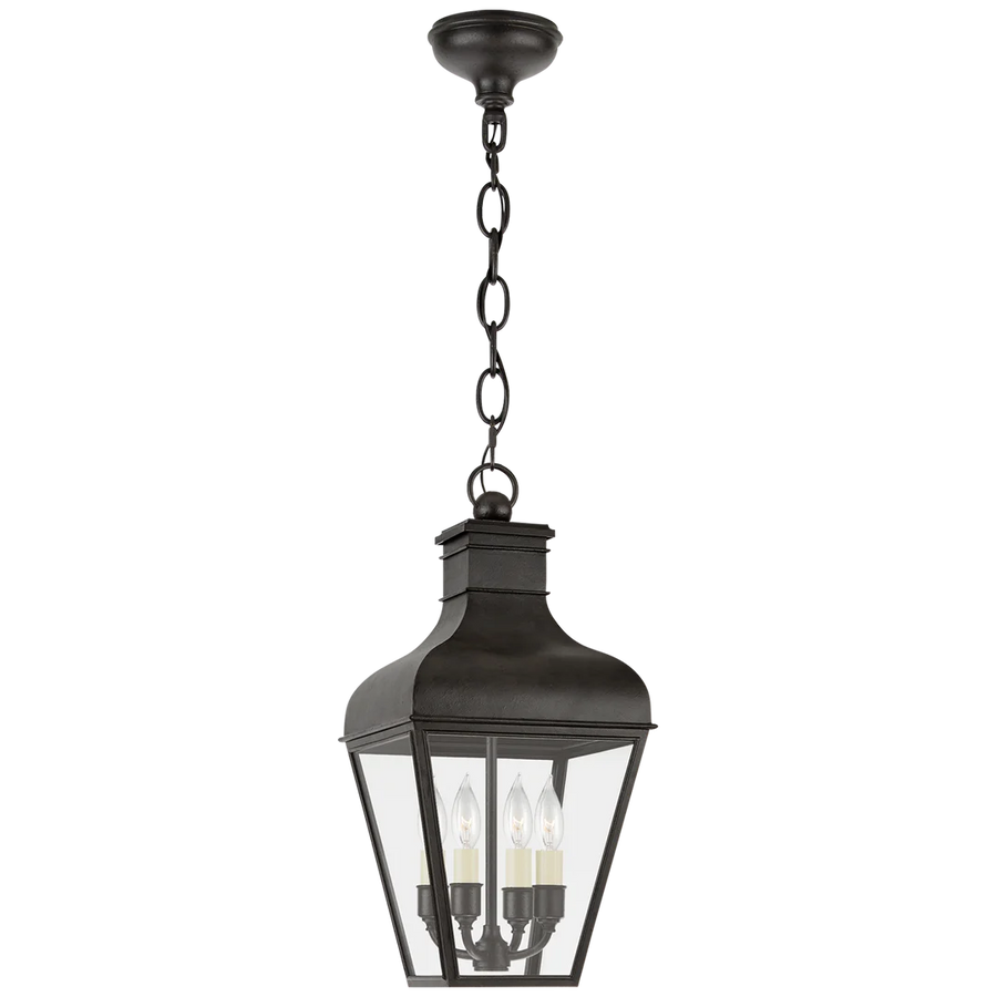Frenta Small Hanging Lantern-Visual Comfort-VISUAL-CHO 5160FR-CG-Chandeliers-1-France and Son