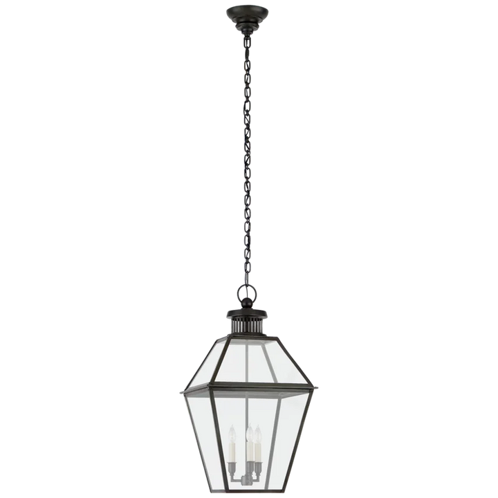 Starla Hanging Lantern-Visual Comfort-VISUAL-CHO 5371BC-CG-PendantsMedium-Clear Glass-3-France and Son