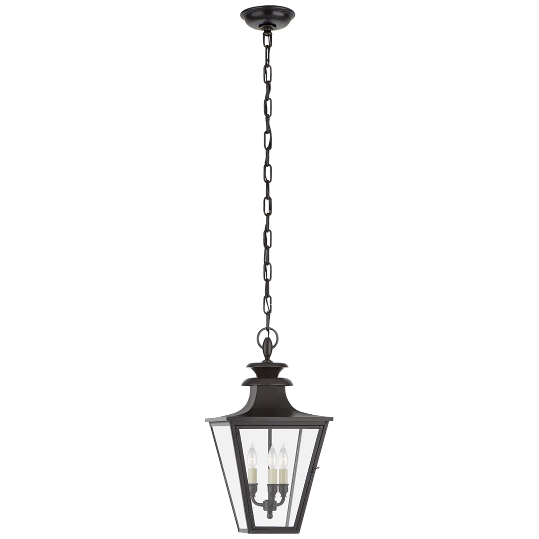 Amber Hanging Lantern-Visual Comfort-VISUAL-CHO 5414BC-CG-lanternsSmall-Blackened Copper-Clear Glass-1-France and Son