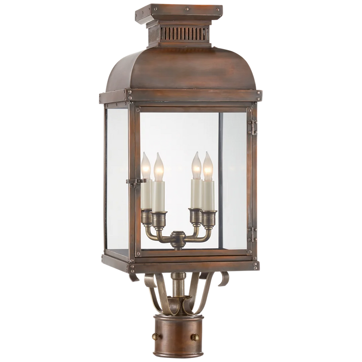 Suki Post Lantern-Visual Comfort-VISUAL-CHO 7821NC-CG-Outdoor Post Lanterns-2-France and Son