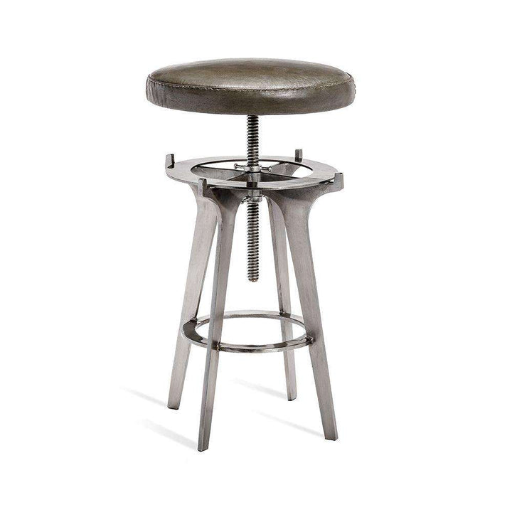 Colton Adjustable Stool-Interlude-INTER-175126-Bar StoolsAntique Silver-6-France and Son