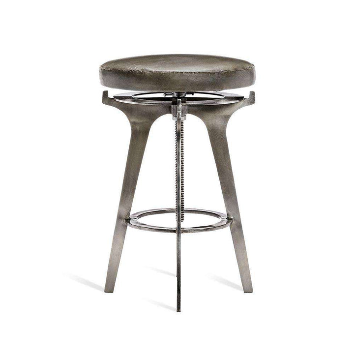 Colton Adjustable Stool-Interlude-INTER-175126-Bar StoolsAntique Silver-4-France and Son