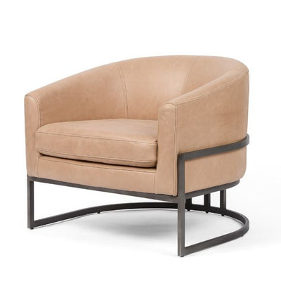 Corbin Chair-Four Hands-FH-105598-010-Lounge ChairsPalermo Nude Leather-13-France and Son