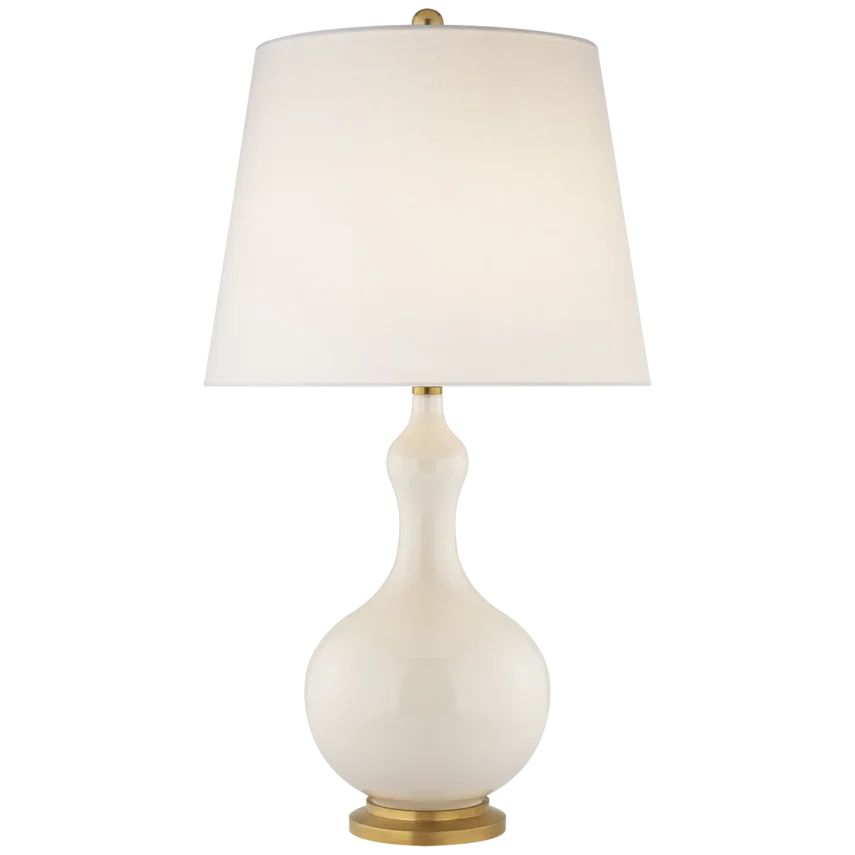 Andisan Medium Table Lamp-Visual Comfort-VISUAL-CS 3602IVO-L-Table LampsIvory-Linen Shade-4-France and Son