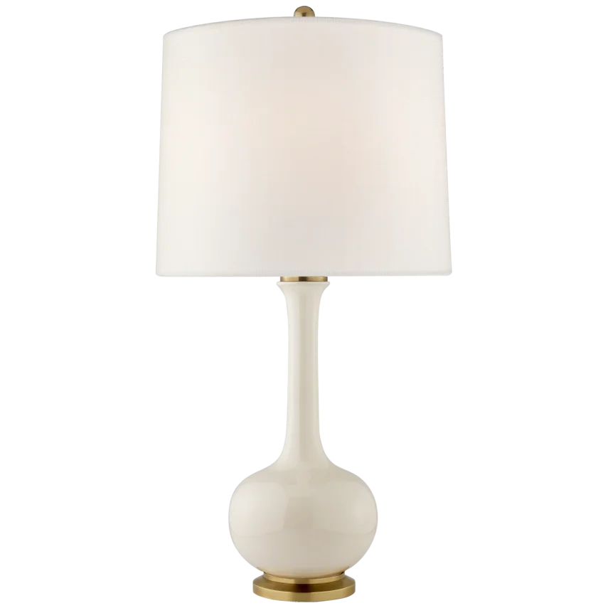 Cody Medium Table Lamp-Visual Comfort-VISUAL-CS 3611IVO-L-Table LampsIvory-Linen Shade-3-France and Son