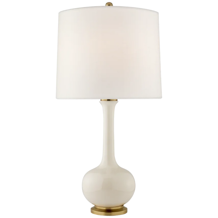 Cody Medium Table Lamp-Visual Comfort-VISUAL-CS 3611IVO-L-Table LampsIvory-Linen Shade-3-France and Son